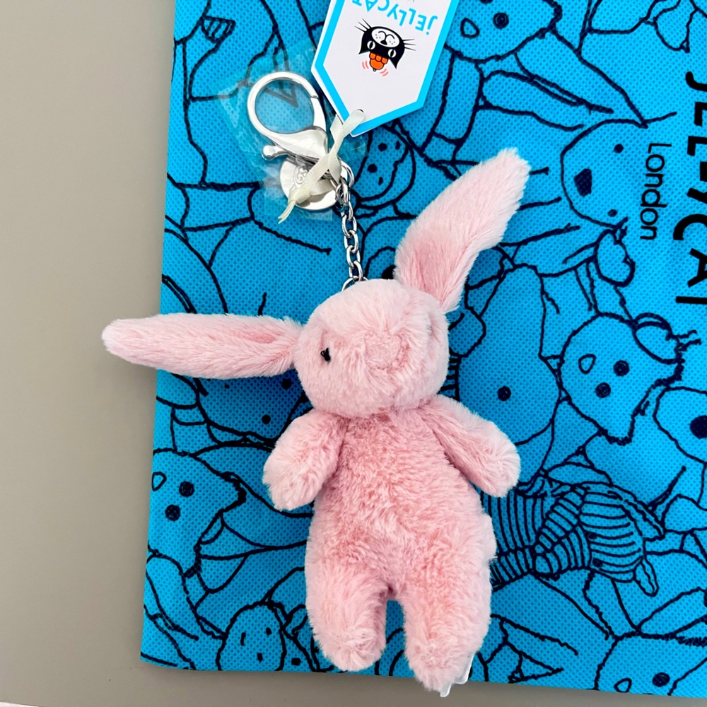 Jellycat Bashful Blush Bunny Bag Charm, 8 in total (Out of Stock)